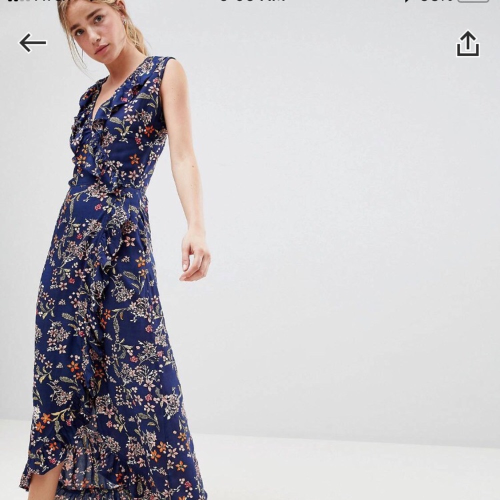 ASOS floral maxi wrap dress